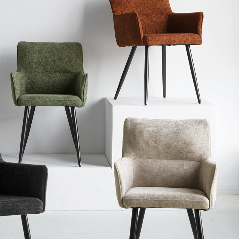 Armlehnenstuhl Kaya [2er Set] [Leinen Stoff] Ofcasafurniture DE