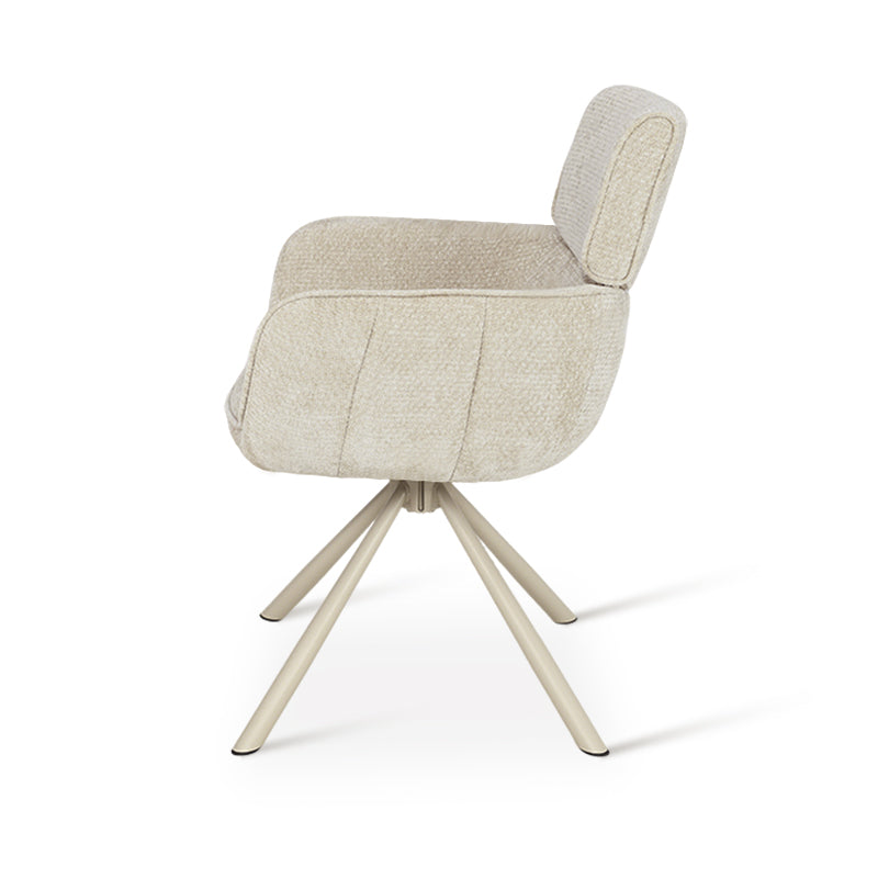 Elara 360° Draaibare Eetkamerstoel [Set van 2] [Chenille]