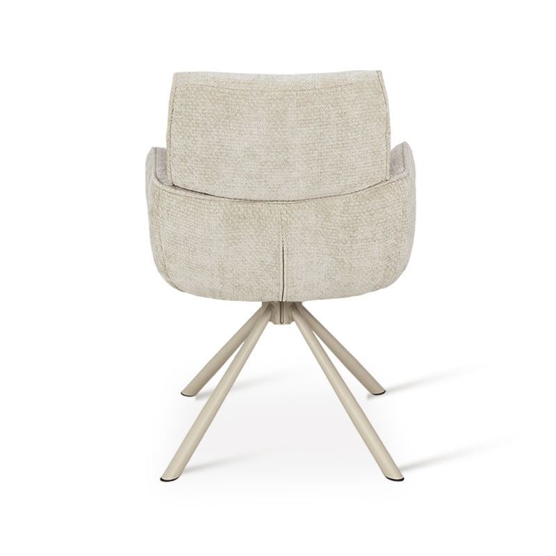 Elara 360° Draaibare Eetkamerstoel [Set van 2] [Chenille]