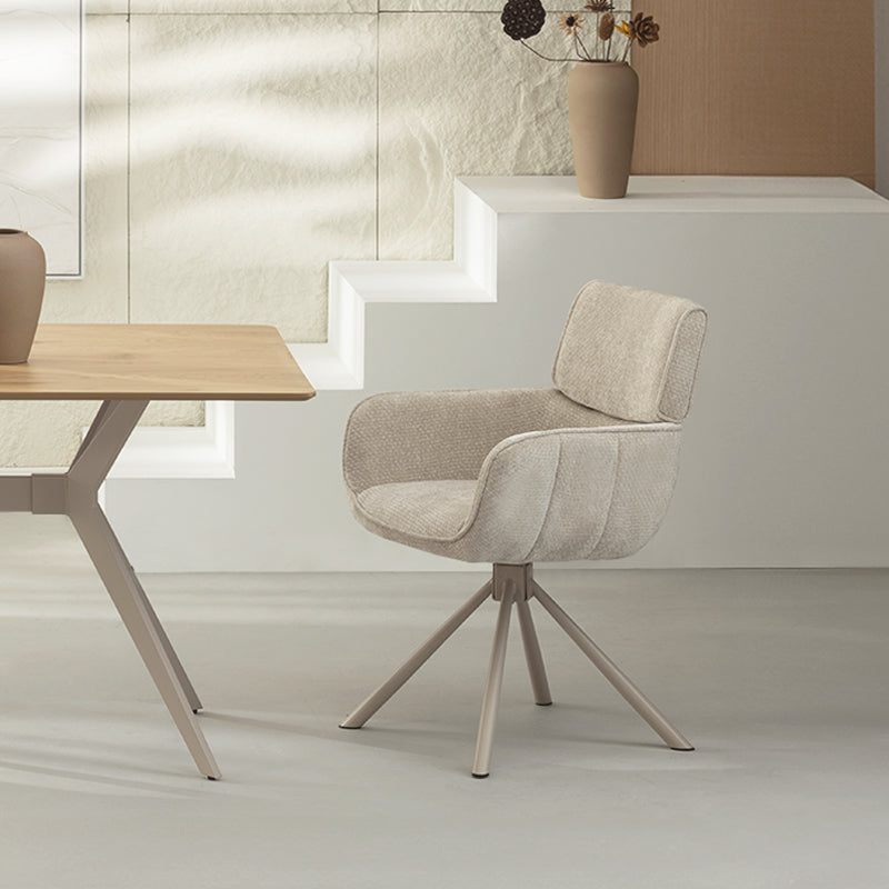 Elara 360° Draaibare Eetkamerstoel [Set van 2] [Chenille]