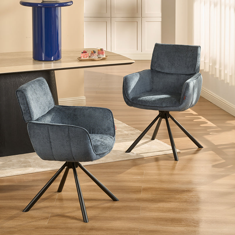 Elara 360° Draaibare Eetkamerstoel [Set van 2] [Chenille]