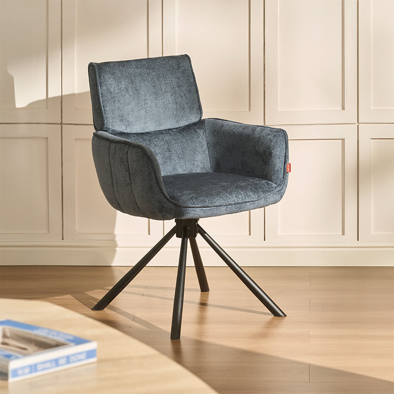 Elara 360° Draaibare Eetkamerstoel [Set van 2] [Chenille]