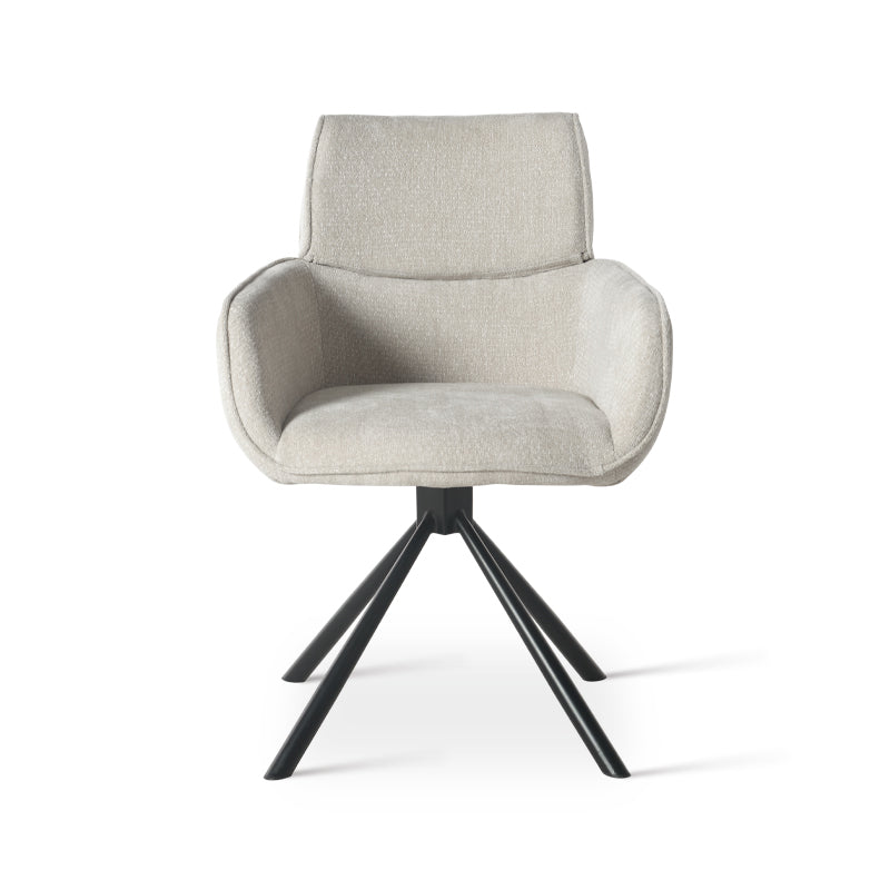 Elara 360° Draaibare Eetkamerstoel [Set van 2] [Chenille]