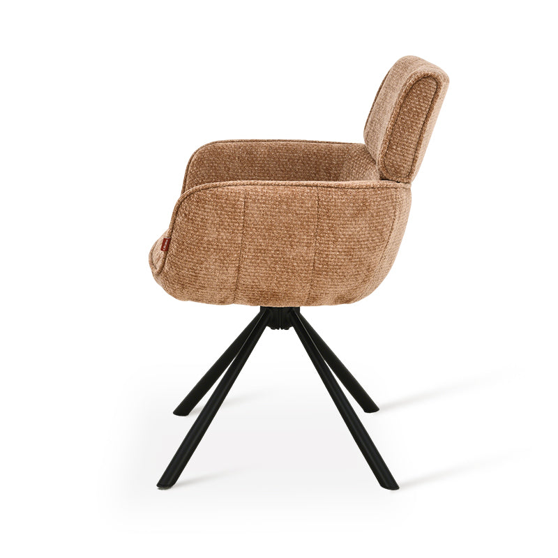Elara 360° Draaibare Eetkamerstoel [Set van 2] [Chenille]