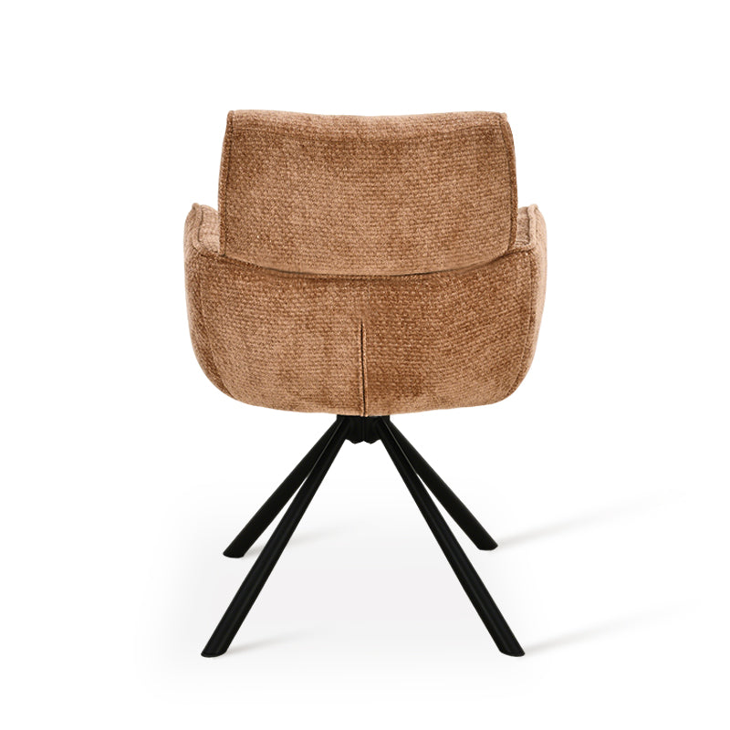 Elara 360° Draaibare Eetkamerstoel [Set van 2] [Chenille]