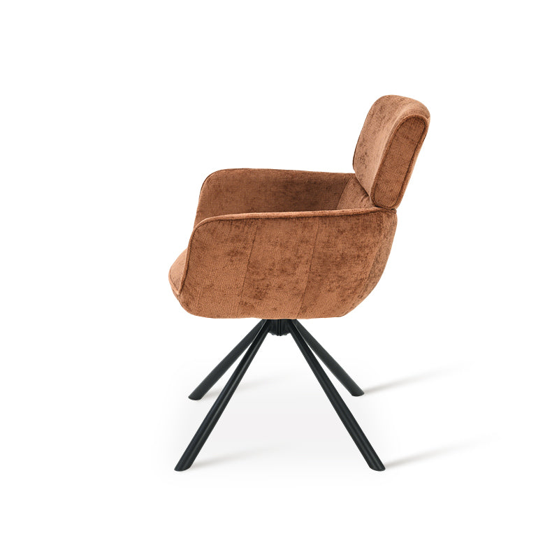 Elara 360° Draaibare Eetkamerstoel [Set van 2] [Chenille]