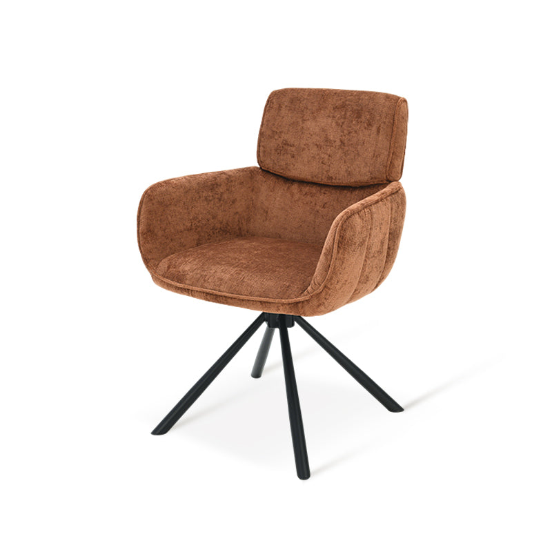 Elara 360° Draaibare Eetkamerstoel [Set van 2] [Chenille]