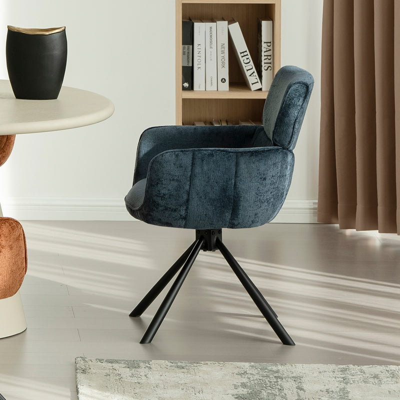 Elara 360° Draaibare Eetkamerstoel [Set van 2] [Chenille]