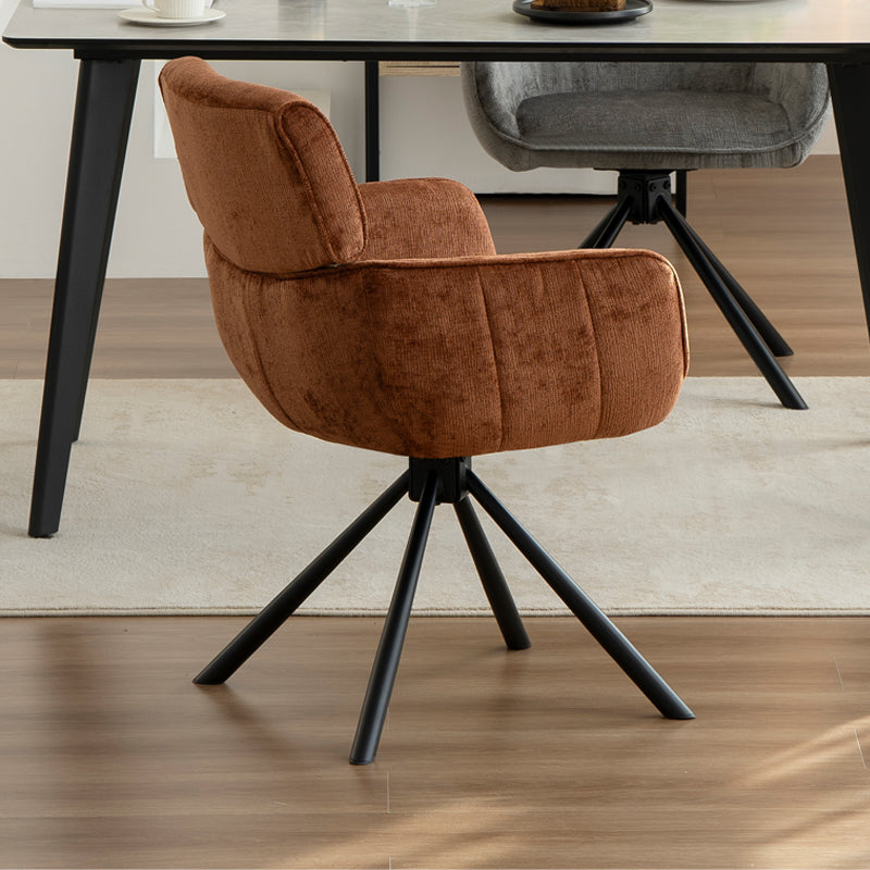 Elara 360° Draaibare Eetkamerstoel [Set van 2] [Chenille]