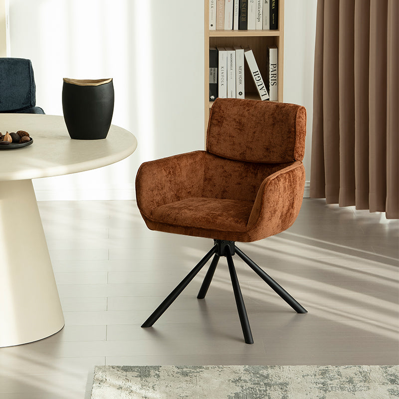 Elara 360° Draaibare Eetkamerstoel [Set van 2] [Chenille]