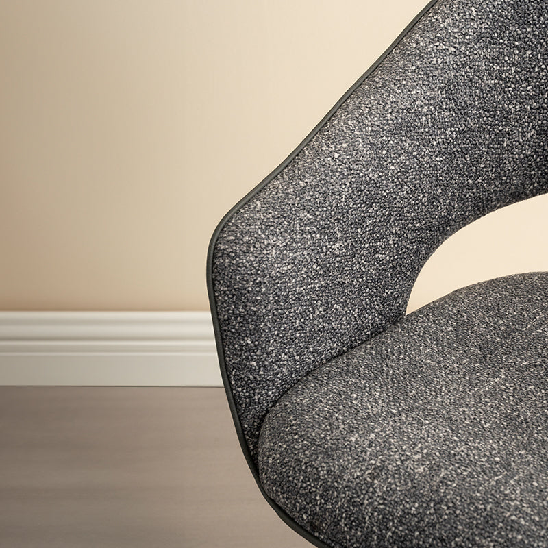 Bronywn 180° Draaibare Eetkamerstoel [Set van 2] [Linnen Stof en Imitatieleer]