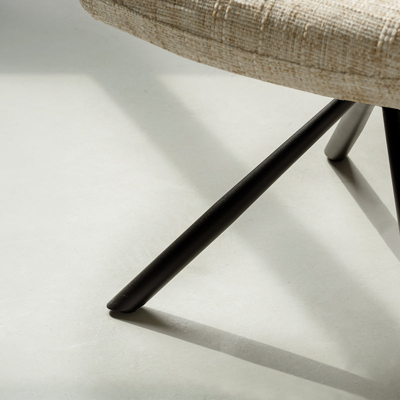 Armlehnenstuhl Briar Sleek [1er Set] [Leinen Stoff] [360-Grad-Drehteller] Ofcasafurniture DE