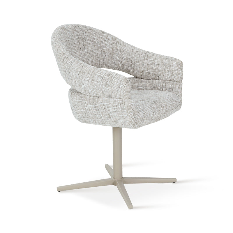 Briar 180° Automatische Terugkeer Eetkamerstoel [Set van 1] [Linnen Stof]