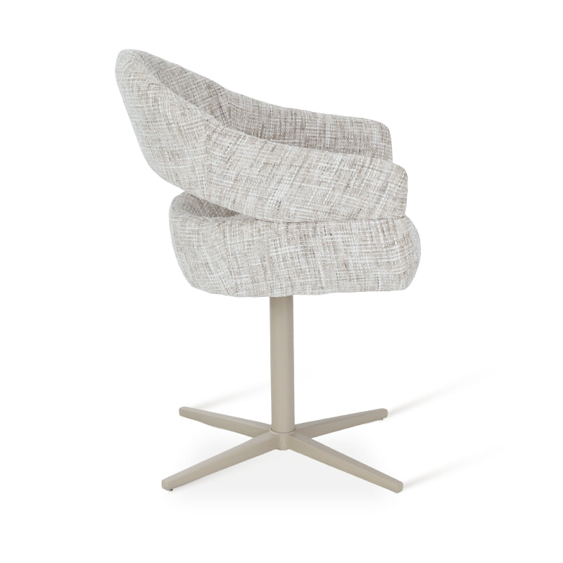 Briar 180° Automatische Terugkeer Eetkamerstoel [Set van 1] [Linnen Stof]