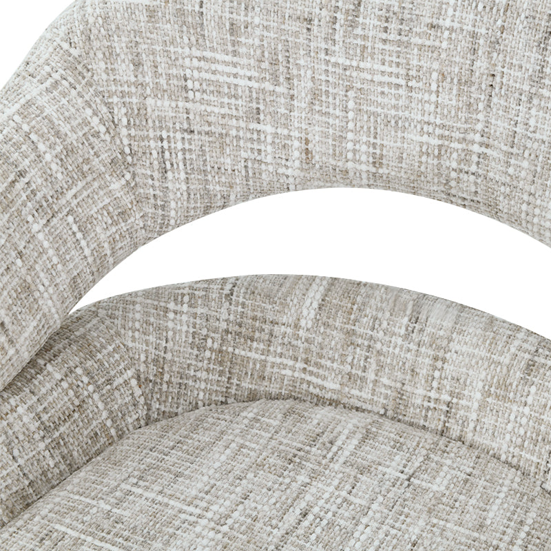 Briar 180° Automatische Terugkeer Eetkamerstoel [Set van 1] [Linnen Stof]