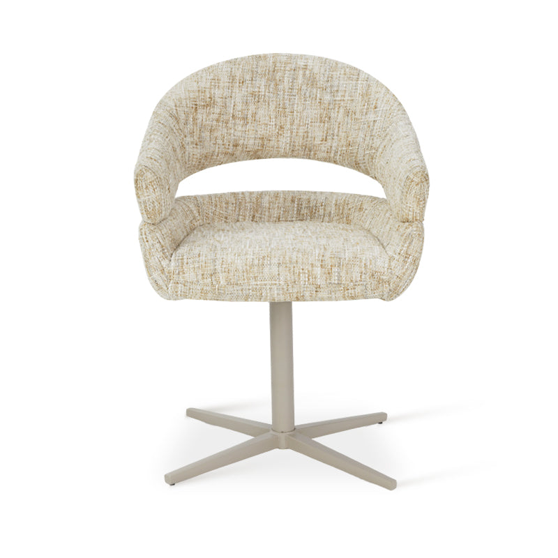 Briar 180° Automatische Terugkeer Eetkamerstoel [Set van 1] [Linnen Stof]