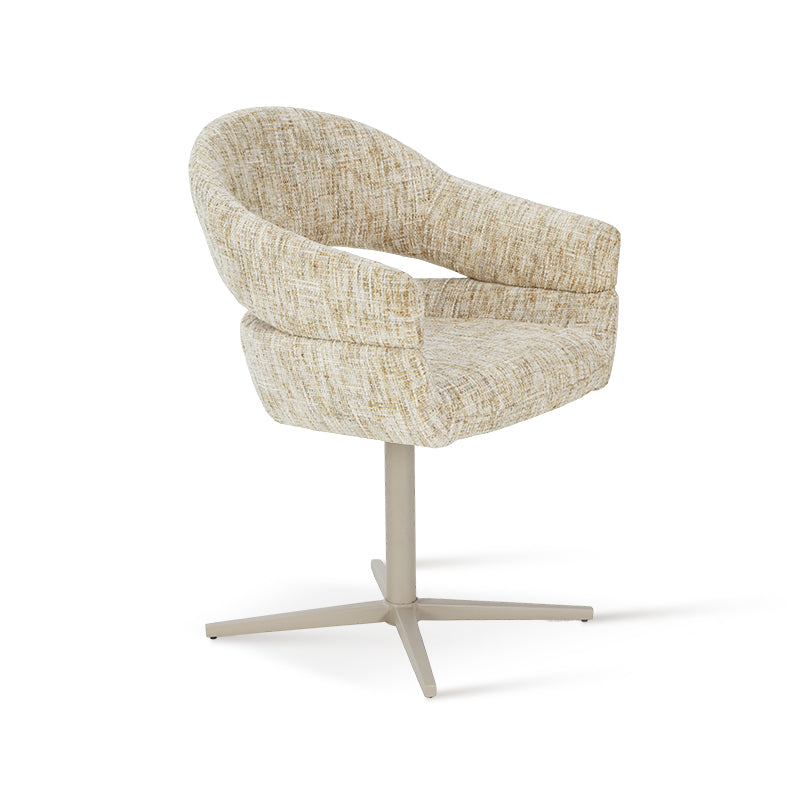 Briar 180° Automatische Terugkeer Eetkamerstoel [Set van 1] [Linnen Stof]