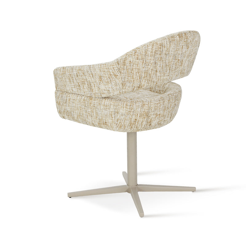 Briar 180° Automatische Terugkeer Eetkamerstoel [Set van 1] [Linnen Stof]