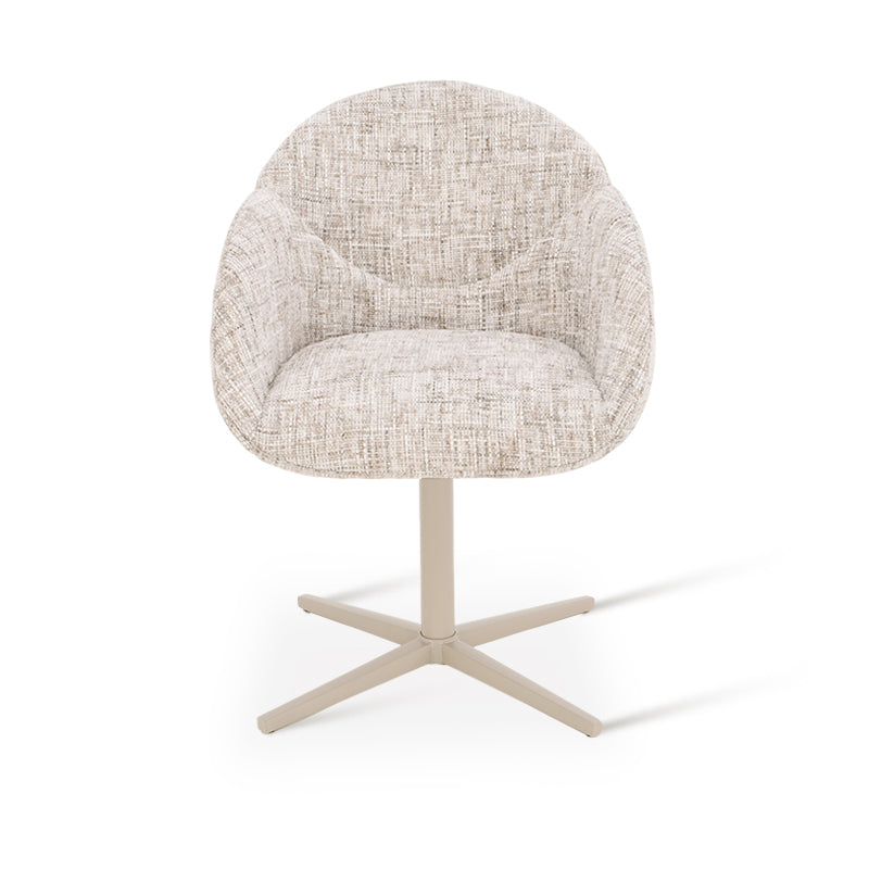 Niamh 360° Draaibare Eetkamerstoel [Set van 1] [Linnen Stof]