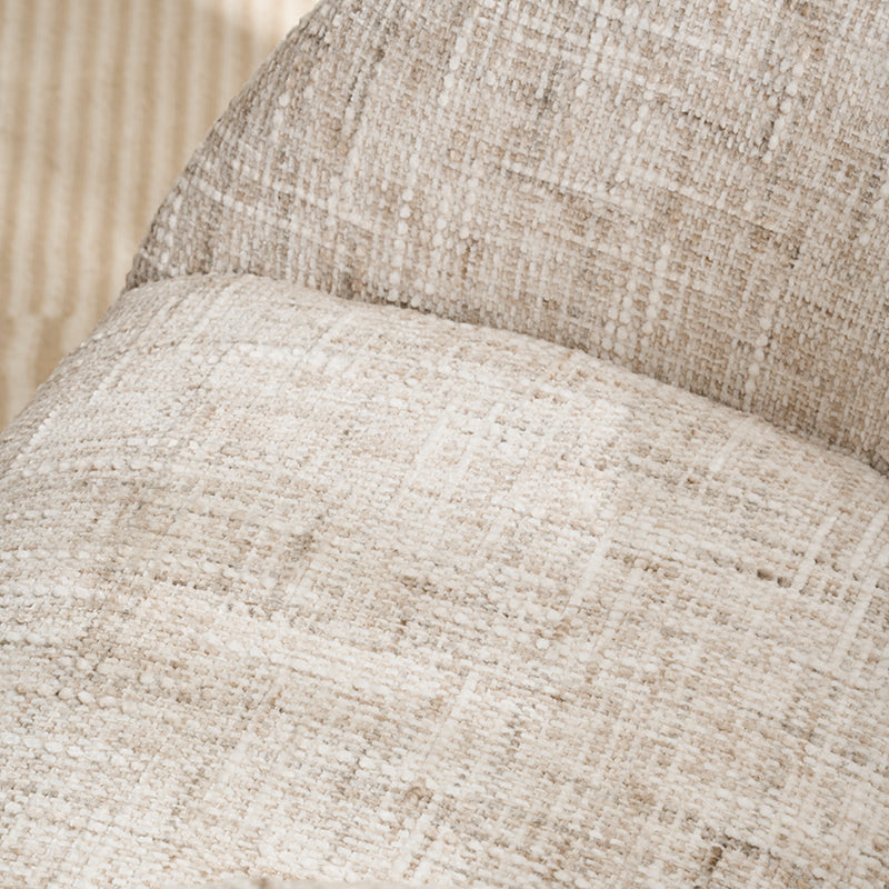 Niamh 360° Draaibare Eetkamerstoel [Set van 1] [Linnen Stof]