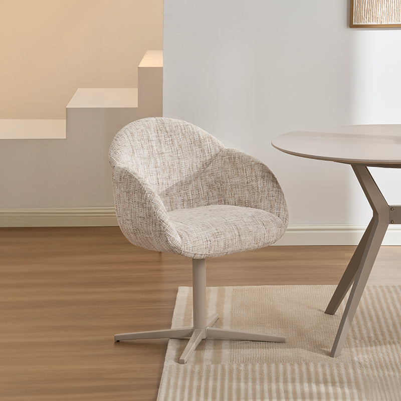 Niamh 360° Draaibare Eetkamerstoel [Set van 1] [Linnen Stof]