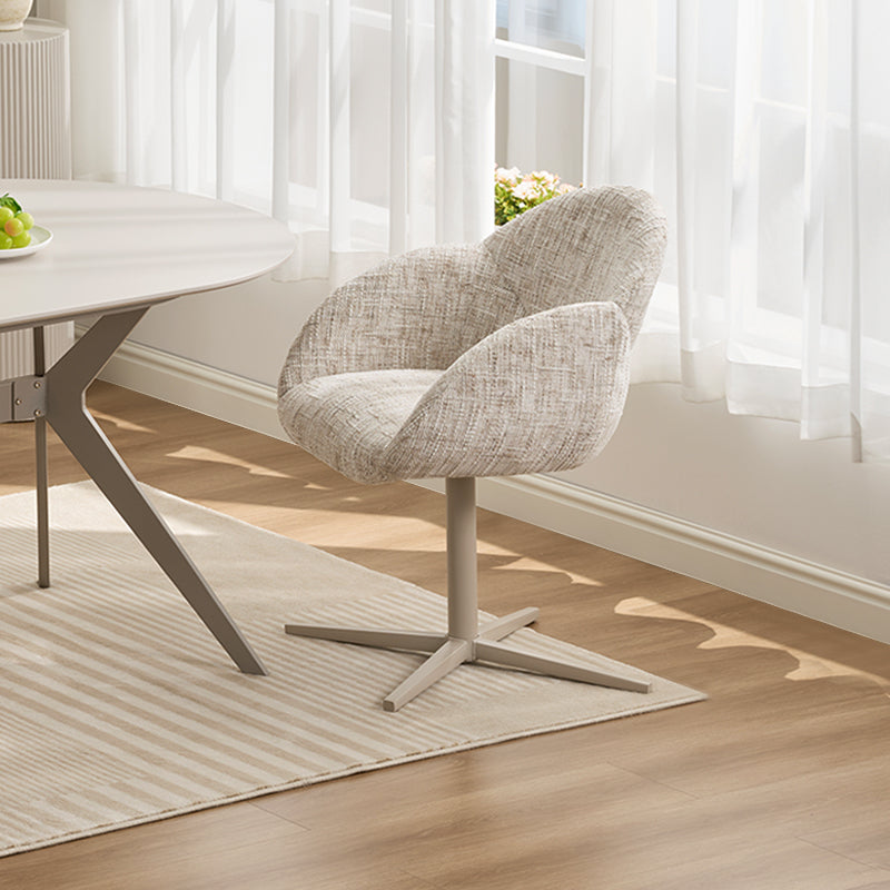 Niamh 360° Draaibare Eetkamerstoel [Set van 1] [Linnen Stof]