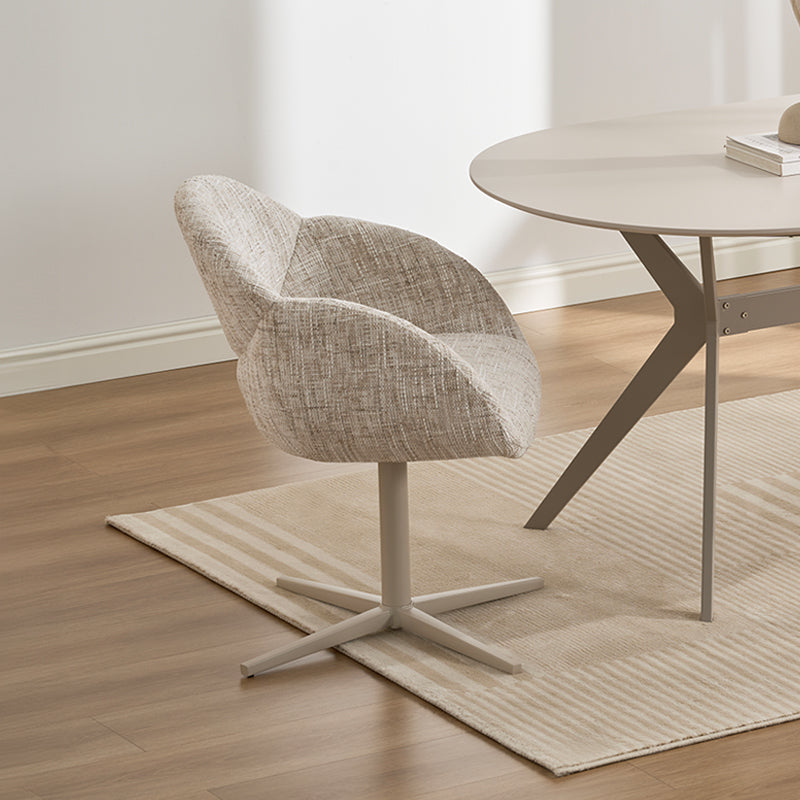 Niamh 360° Draaibare Eetkamerstoel [Set van 1] [Linnen Stof]