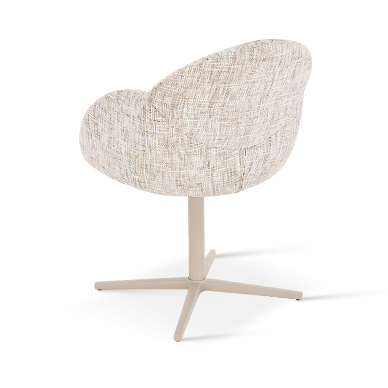 Niamh 360° Draaibare Eetkamerstoel [Set van 1] [Linnen Stof]