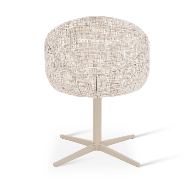 Niamh 360° Draaibare Eetkamerstoel [Set van 1] [Linnen Stof]