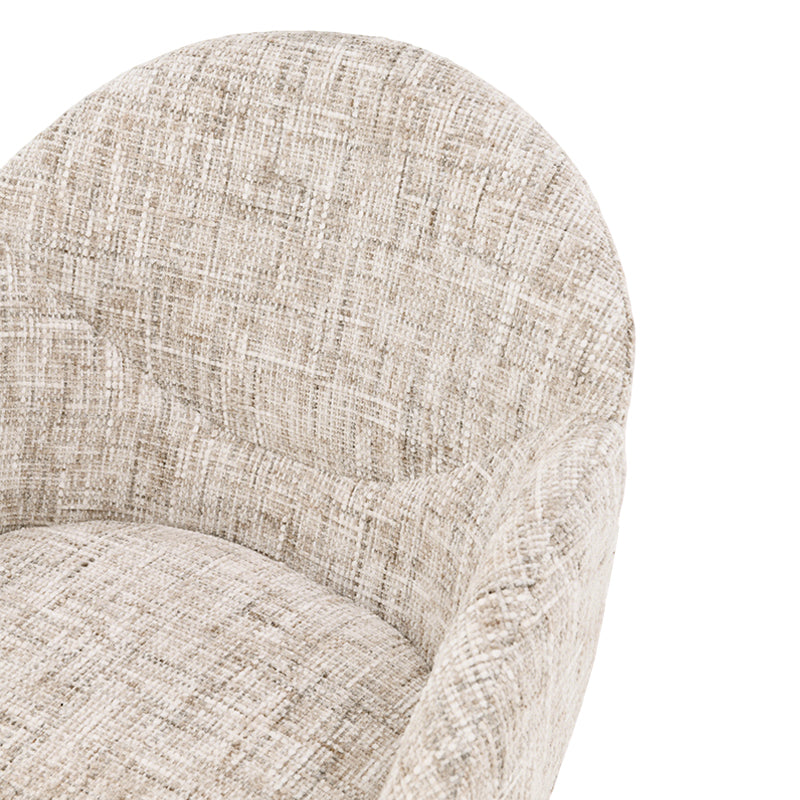 Niamh 360° Draaibare Eetkamerstoel [Set van 1] [Linnen Stof]