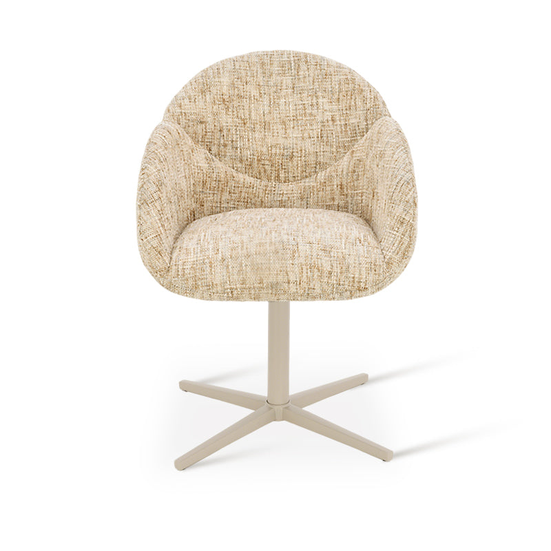 Niamh 360° Draaibare Eetkamerstoel [Set van 1] [Linnen Stof]