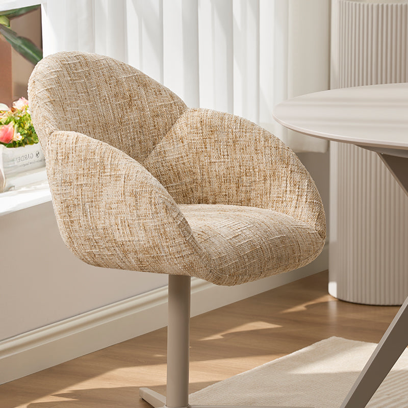 Niamh 360° Draaibare Eetkamerstoel [Set van 1] [Linnen Stof]