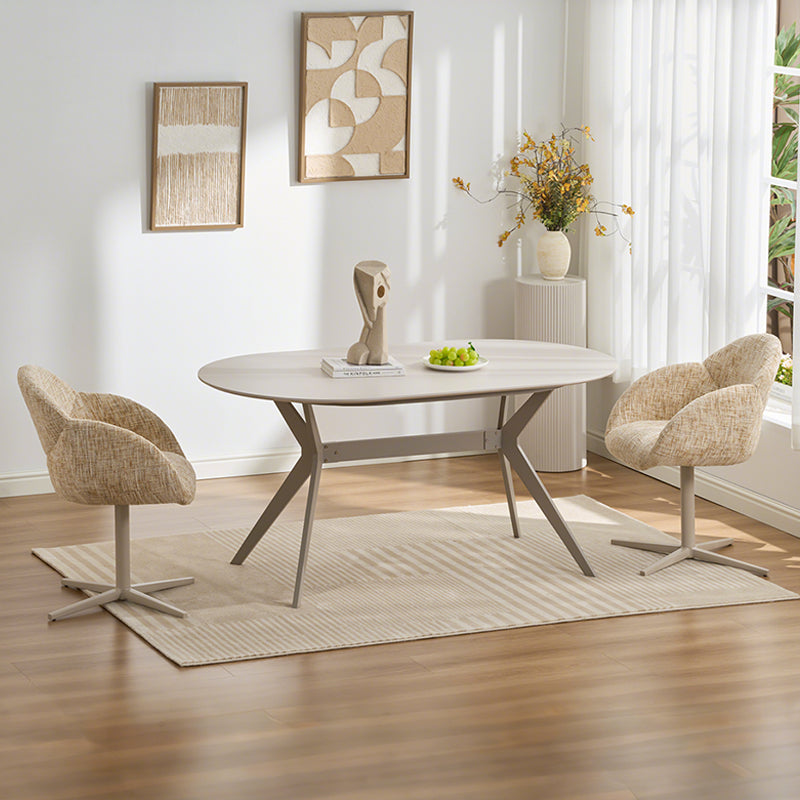 Niamh 360° Draaibare Eetkamerstoel [Set van 1] [Linnen Stof]