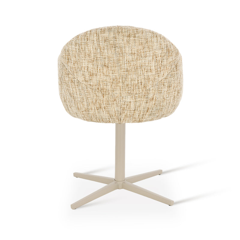 Niamh 360° Draaibare Eetkamerstoel [Set van 1] [Linnen Stof]