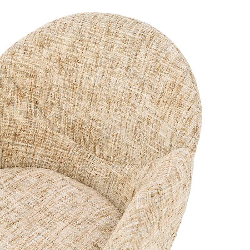 Niamh 360° Draaibare Eetkamerstoel [Set van 1] [Linnen Stof]