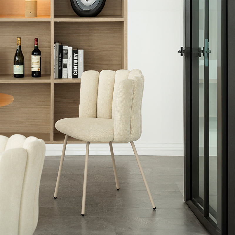 Isabeau Ronde Eettafel en 4 Grove Eetkamerstoelen [Eetkamerset]