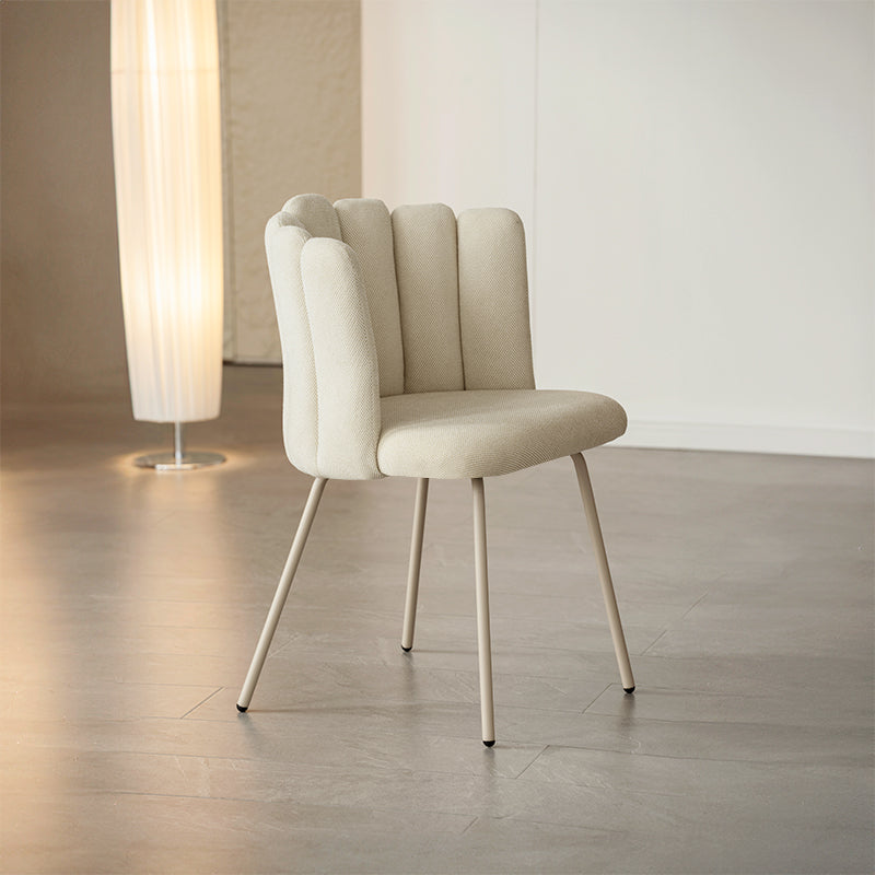 Isabeau Ronde Eettafel en 4 Grove Eetkamerstoelen [Eetkamerset]