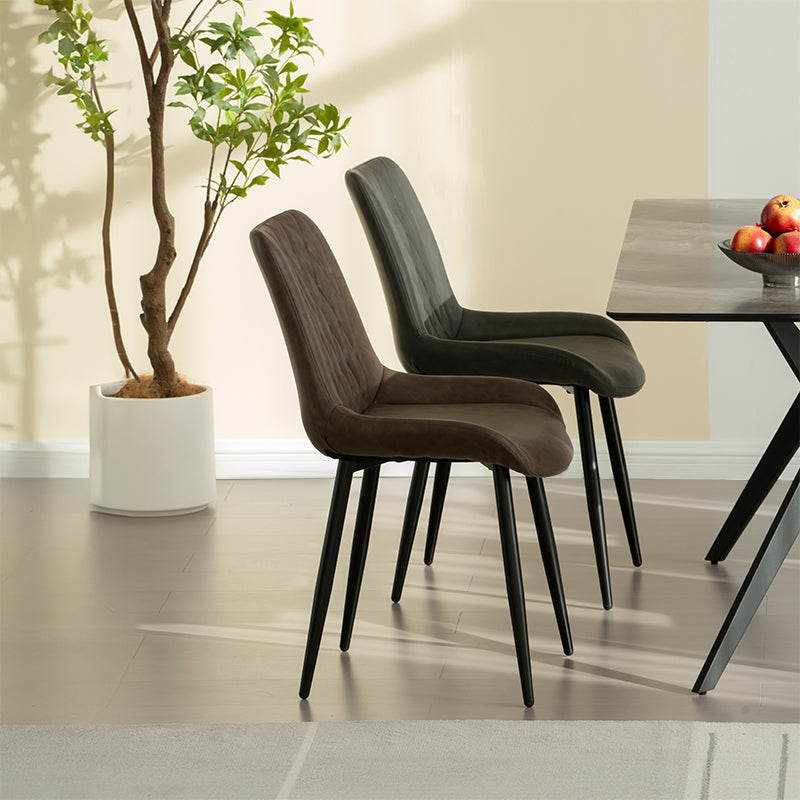 Kunstlederstuhl， Ofcasa Esszimmerstuhl，Ofcasa Kunstlederstuhl，Klassischer Lederspeisestuhl， Esszimmerstuhl grün，Esszimmerstuhl braun，Wohnaccessoires，Möbel，Küchenmöbel