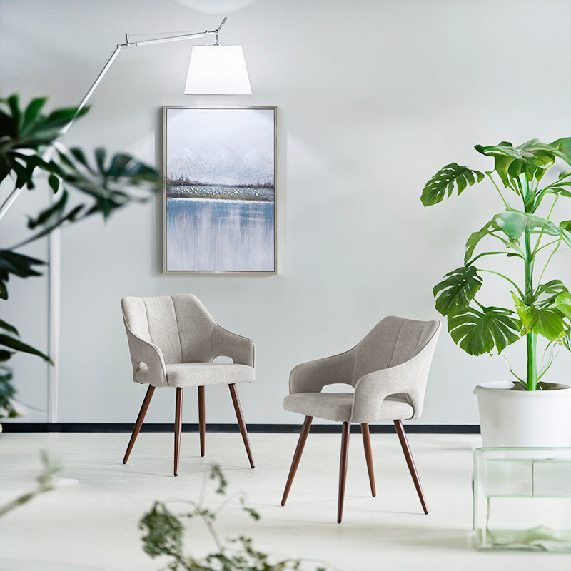 Sage Eetkamerstoel [Set van 2] [Linnen Stof]