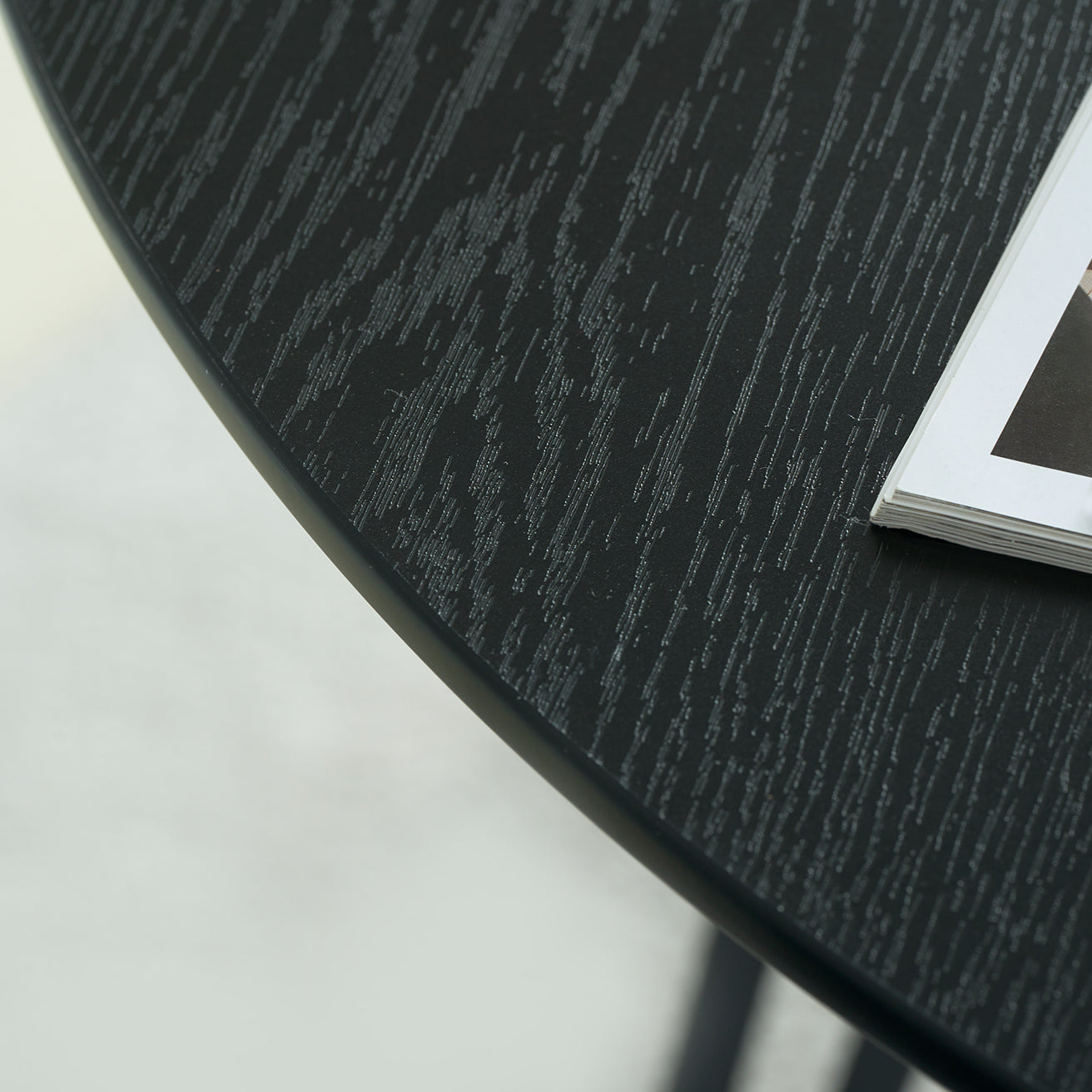 Fareeha Ronde Eettafel [Zwart Hout] [100 cm]