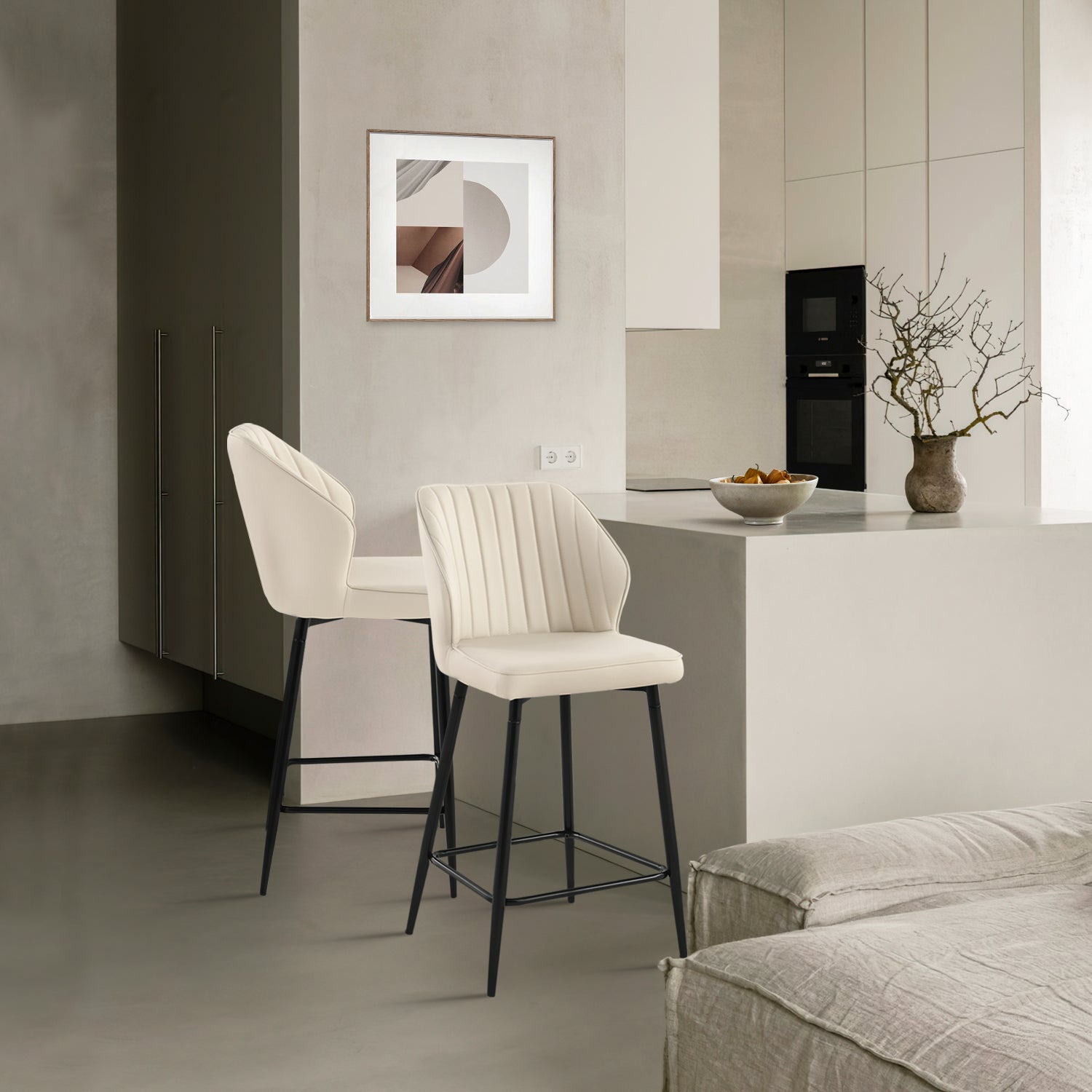 Aleena Barkruk [Set van 2] [Kunstleer] [65 cm]