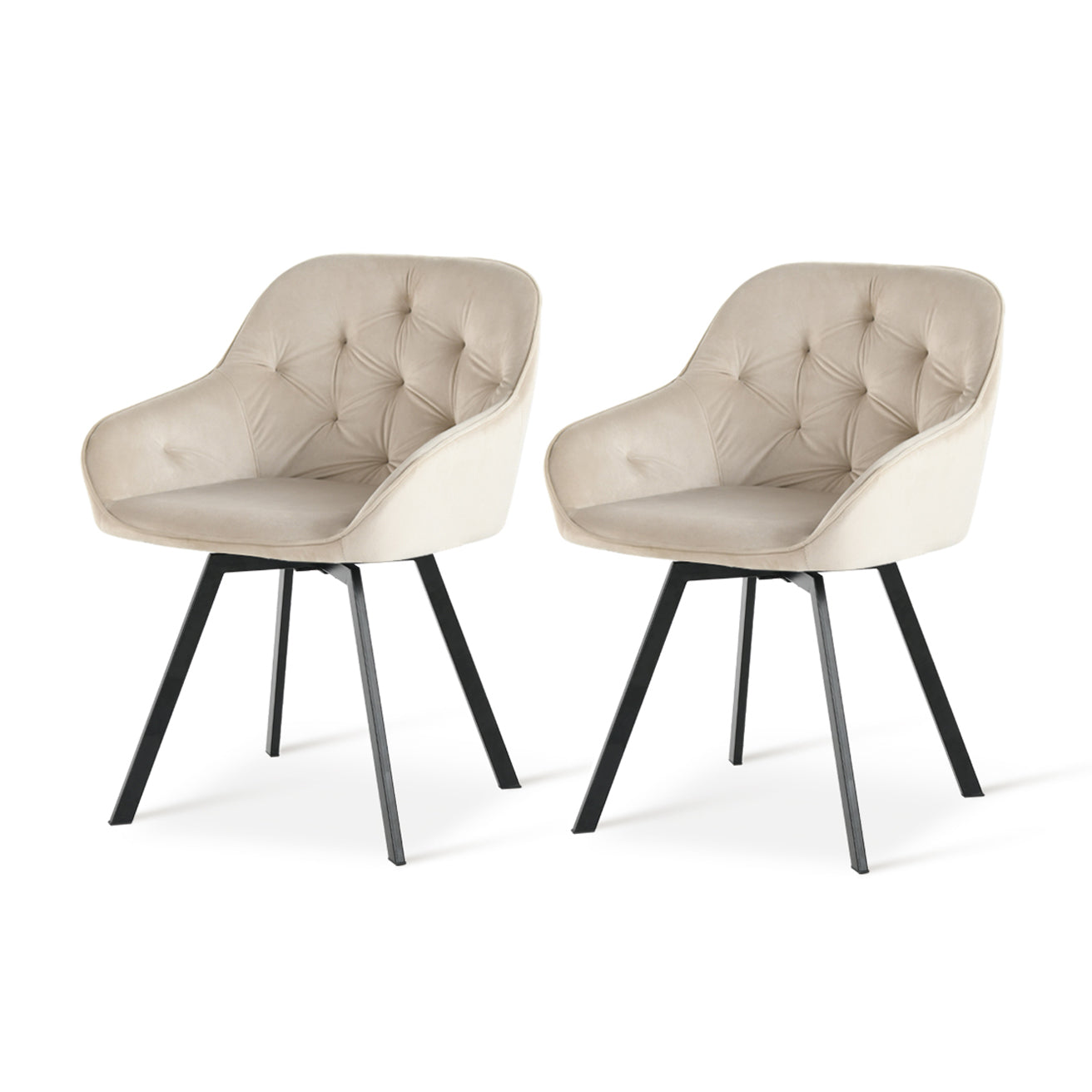 Ofcasa Armlehnenstuhl Keaton Beige，esszimmerstuhl drehbar，esszimmerstuhl beige，esszimmerstuhl mit armlehne，esszimmerstuhl drehbar mit armlehne，esszimmerstuhl samt