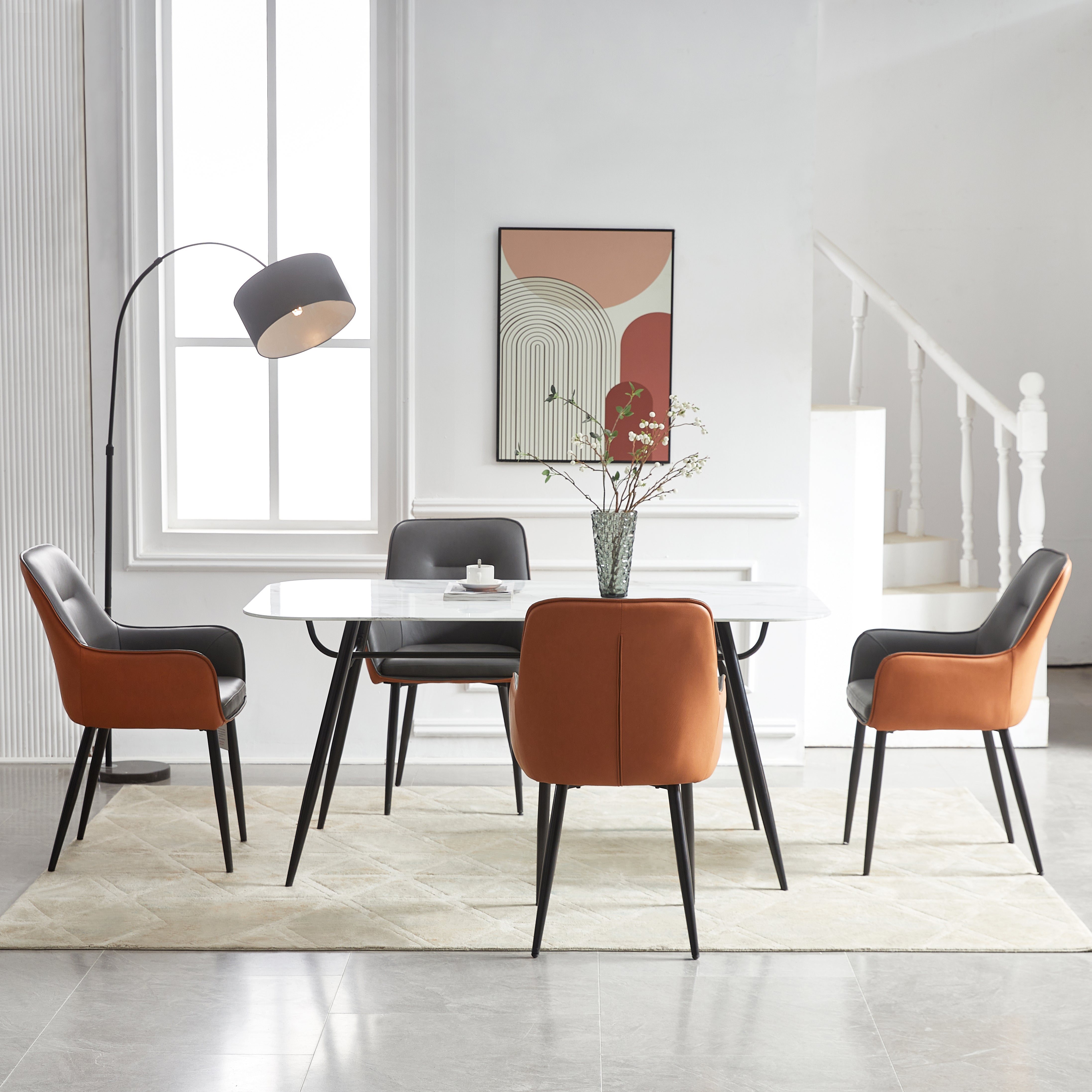 Solis Eetkamerstoel [Set van 2] [Kunstleer]