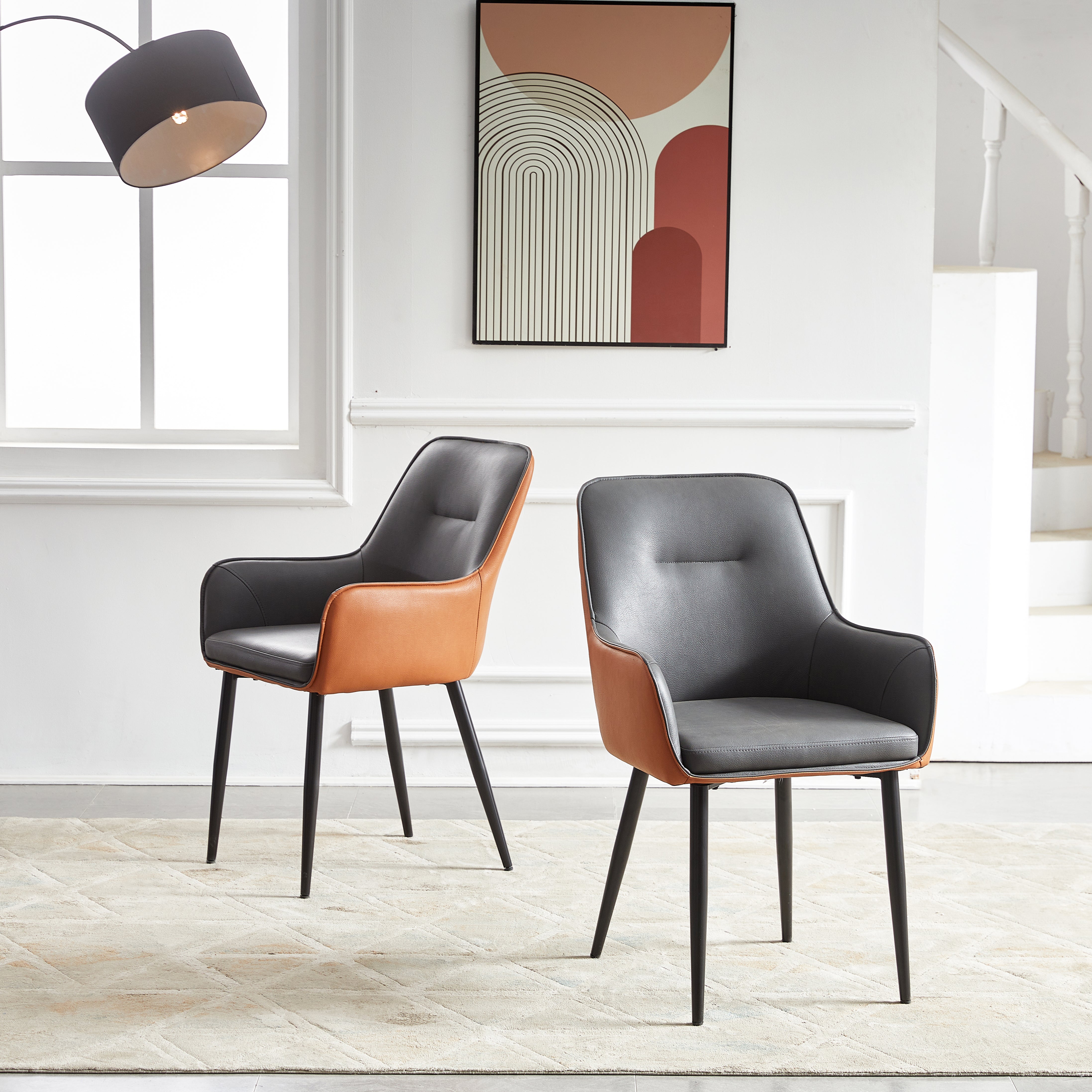 Solis Eetkamerstoel [Set van 2] [Kunstleer]