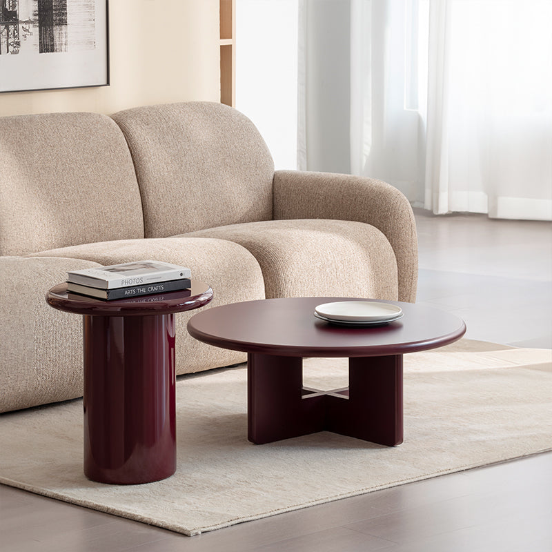 Orin Ronde Salontafel [Paars Rood] [45 cm]