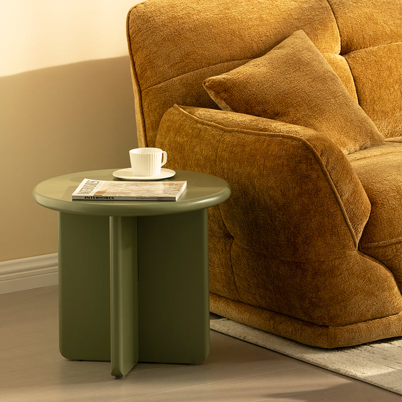 Aine Chelsea Matte Ronde Salontafelset [Groen en Beige]