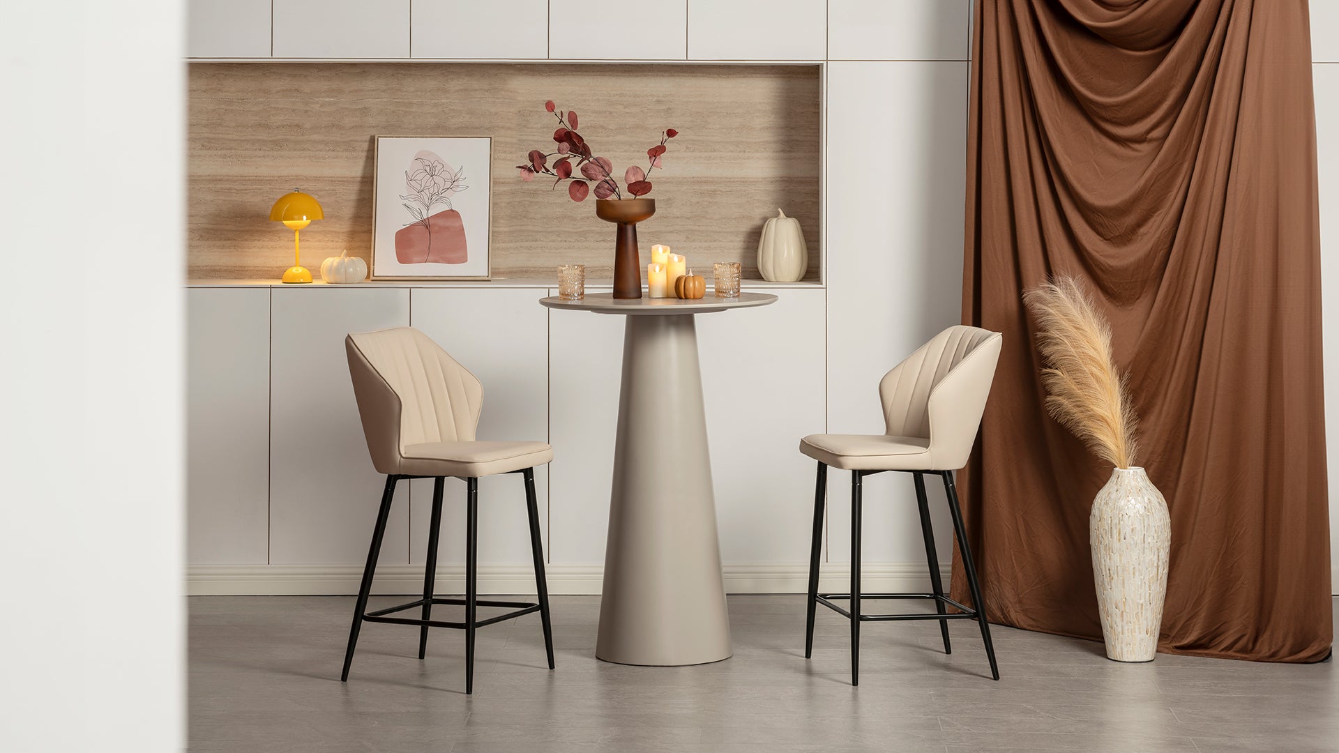 Aleena Barkruk [Set van 2] [Kunstleer] [65 cm]