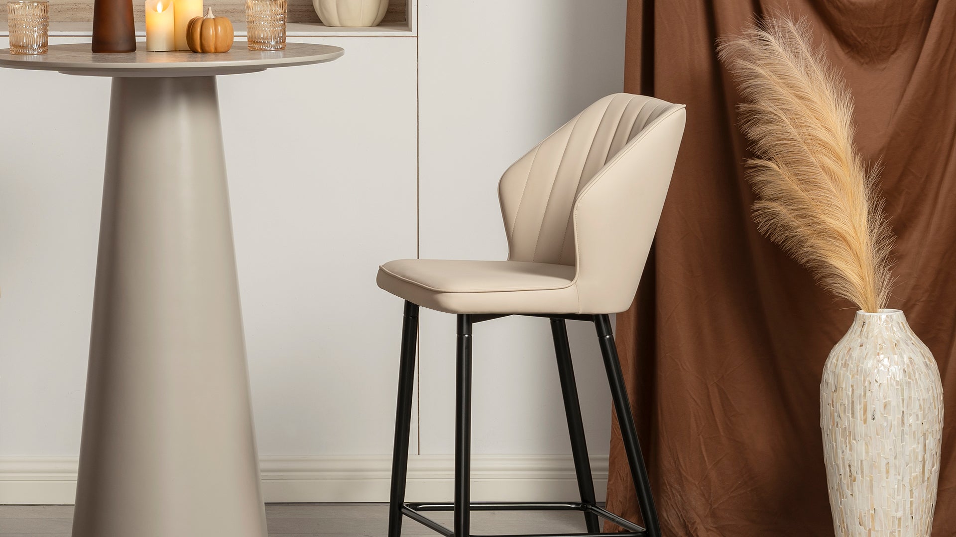 Aleena Barkruk [Set van 2] [Kunstleer] [65 cm]