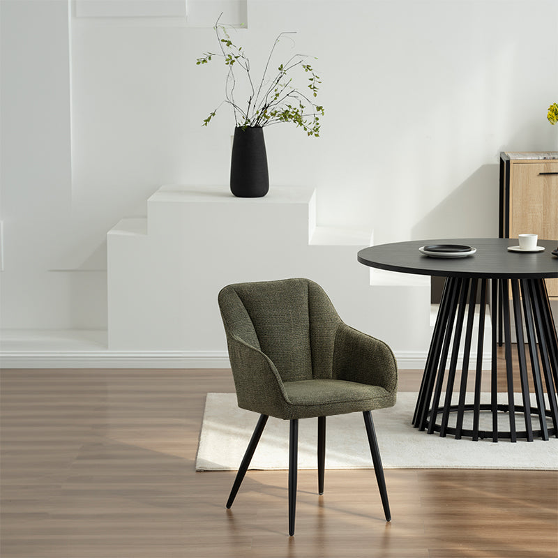 Ronde Eettafel Verónica en 4 Sienna Garden Eetkamerstoel [Eetkamerset]