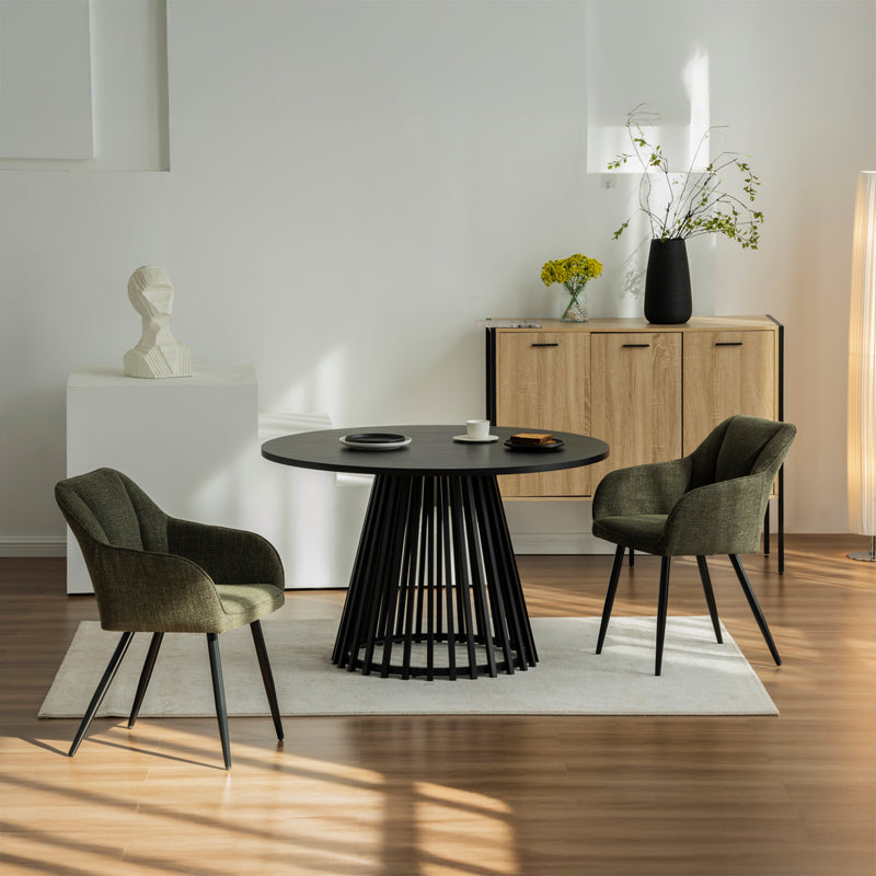 Ronde Eettafel Verónica en 4 Sienna Garden Eetkamerstoel [Eetkamerset]